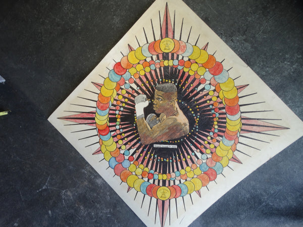 Original Portrait Art for Ten Goose Boxing Gym featuring Michael Nunn circa 1990 AP1271