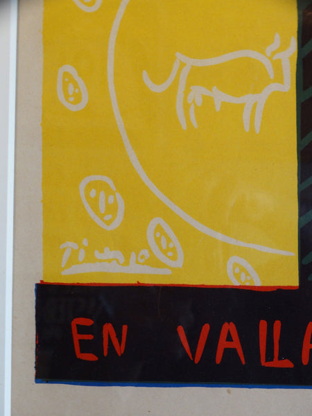 Picasso Offset Color Lithograph Poster- Toros En Vallauris 1955 - AP1290