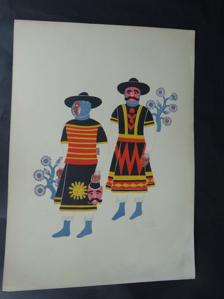 Carlos Mérida Carnival in Mexico Color Edition 49 Lithograph #1 AP1298