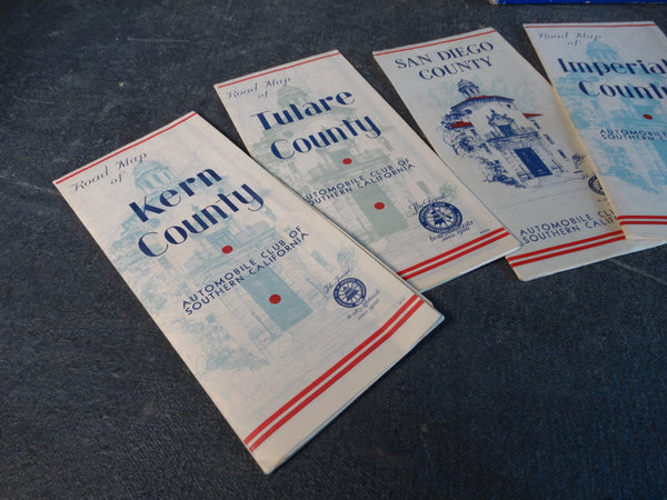 Automobile Club of Southern California Box of County Maps 1943 - 1947 AP1311