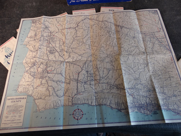 Automobile Club of Southern California Box of County Maps 1943 - 1947 AP1311