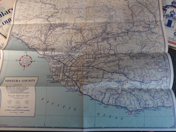 Automobile Club of Southern California Box of County Maps 1943 - 1947 AP1311