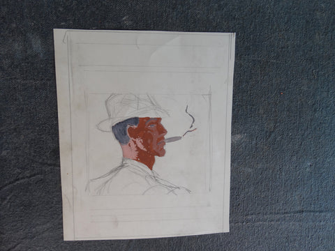 Sam Hyde Harris - Man in a Stetson in Profile circa 1930s AP1324