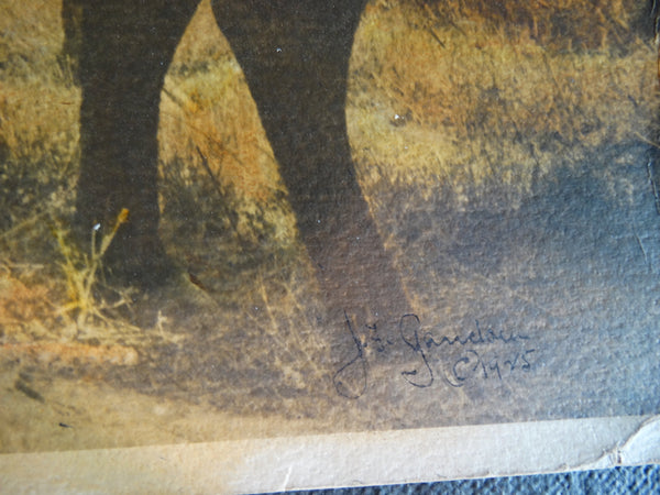 Hand Tinted Photograph of Chicano El Paso Texas Farm Family circa 1945 AP1326