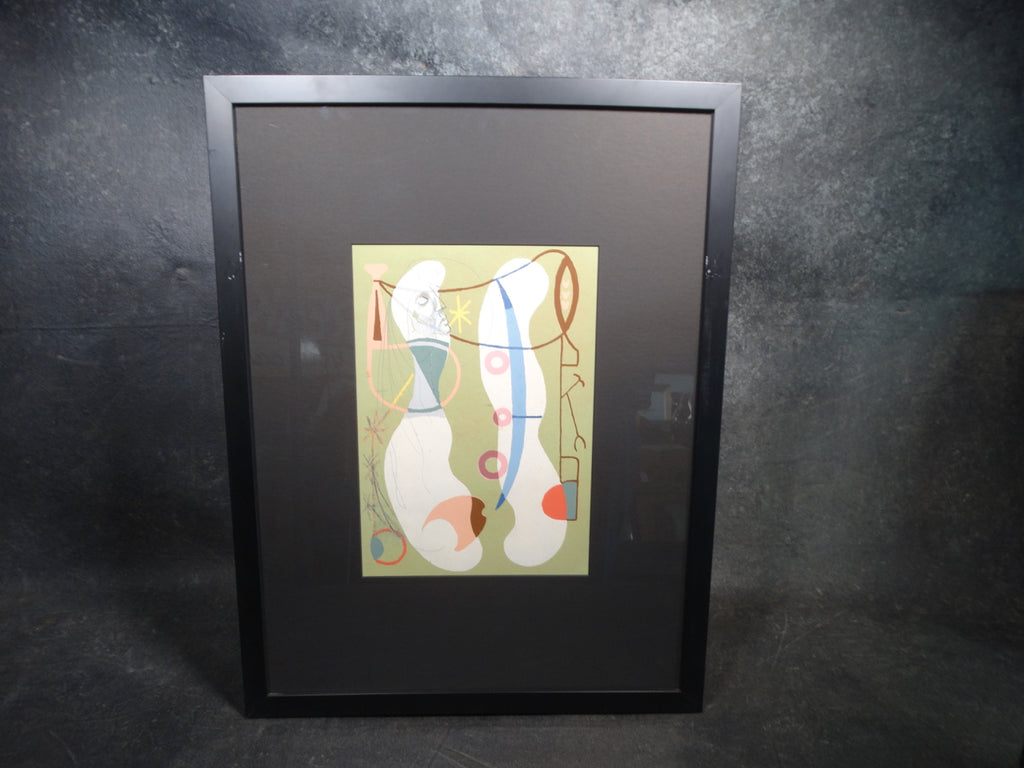 Jorgen Hansen Figural Abstract Print c 1950s AP1332