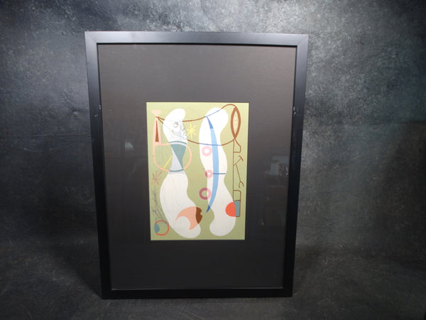 Jorgen Hansen Figural Abstract Print c 1950s AP1332