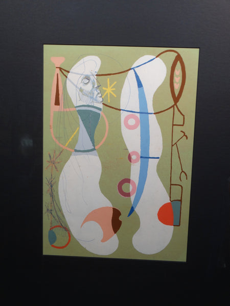 Jorgen Hansen Figural Abstract Print c 1950s AP1332