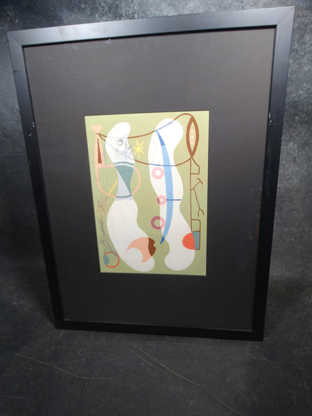 Jorgen Hansen Figural Abstract Print c 1950s AP1332
