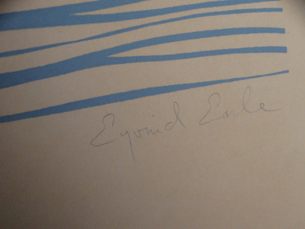 Eyvind Earle Serigraph Red Barn In Snow AP1334