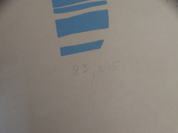 Eyvind Earle Serigraph Red Barn In Snow AP1334