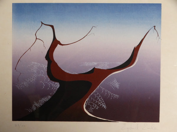 Eyvind Earle Serigraph Desert Tree 1974 AP1335                                                                     Ranch