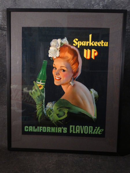 Sparkeeta Up Original Advertising Poster c1939 AP1351