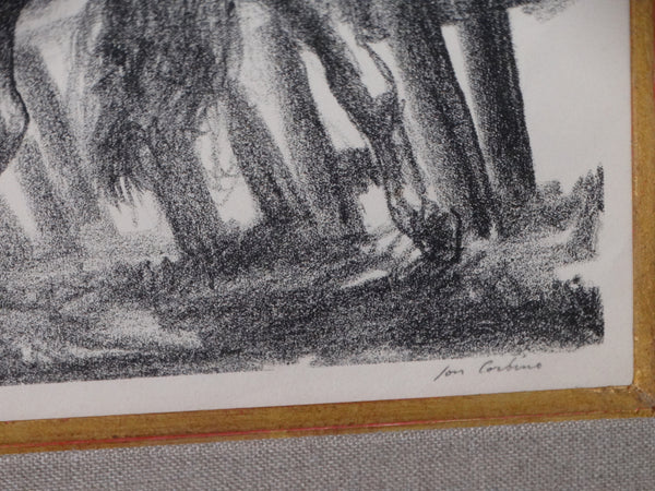 Jon Carbino (1905-1964) - Escaped Bull 1937 - Lithograph AP1355