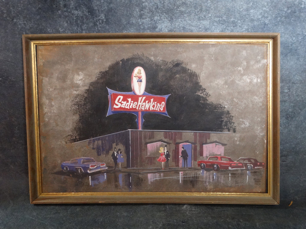 Mid-Century Architectural Rendering of the Sadie Hawkins Restaurant 1960s AP1356