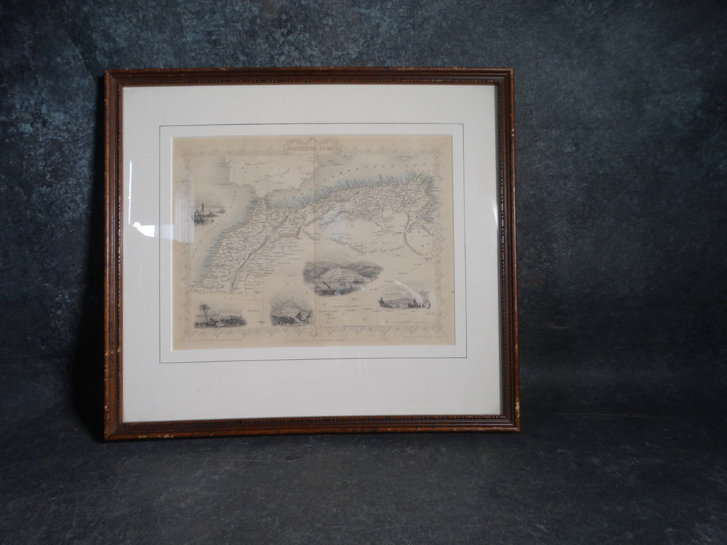 John Rapkin Map of the Northern Africa Coast 19th Century Print AP1362