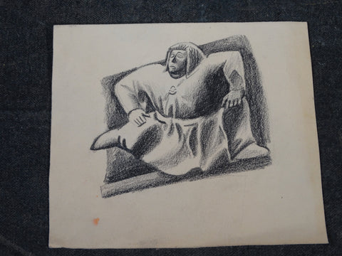 Alberto Beltrán Charcoal Drawing of... The Golem! AP1367