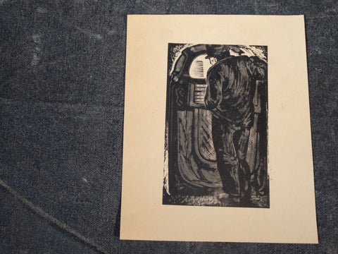 Alberto Beltrán - Man at a Jukebox - Print AP1368