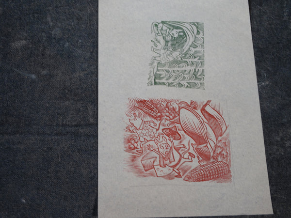 Alberto Beltrán - Mexican Mice in Situations Linoleum Etching - AP1375