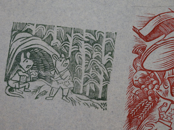 Alberto Beltrán - Mexican Mice in Situations Linoleum Etching - AP1375