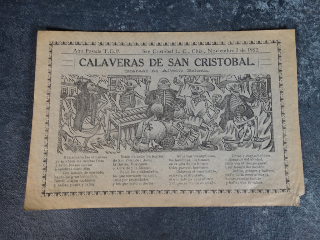 Alberto Beltrán - Poster/Broadsheet - Calaveras de San Cristóbal - 1952  AP1386