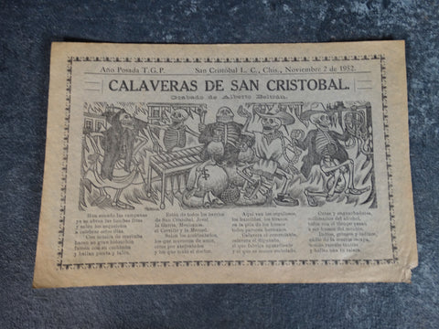 Alberto Beltrán - Poster/Broadsheet - Calaveras de San Cristóbal - 1952  AP1386