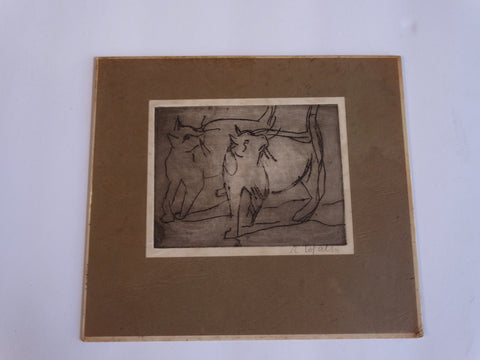 Marie Cofalka - Cats - Etching AP1392
