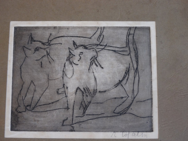 Marie Cofalka - Cats - Etching AP1392