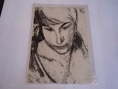 Marie Cofalka - Portrait of a Young Girl - Lithograph AP1393