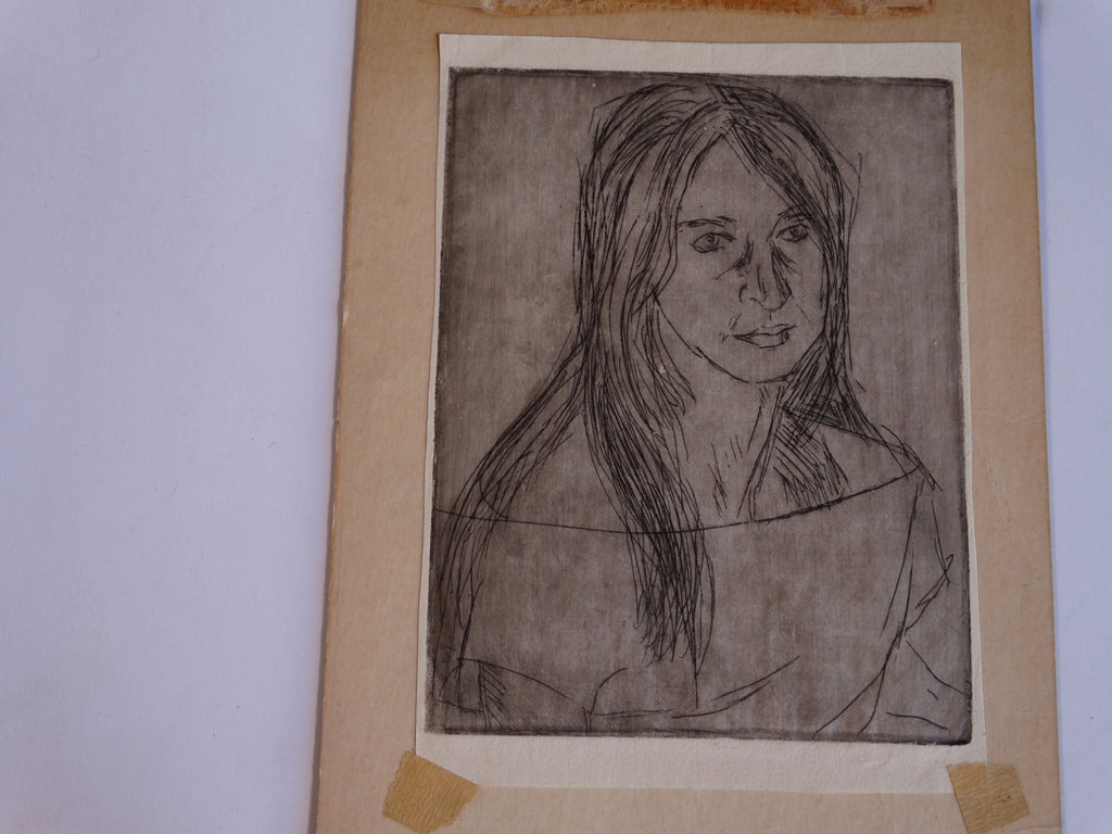 Marie Cofalka - Portrait of a Young Woman - Etching AP1405