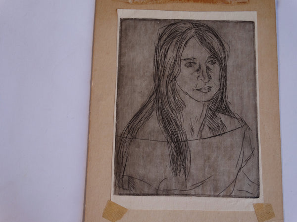 Marie Cofalka - Portrait of a Young Woman - Etching AP1405