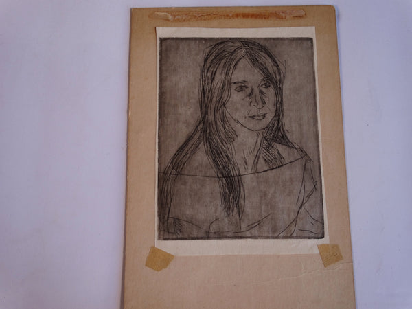 Marie Cofalka - Portrait of a Young Woman - Etching AP1405