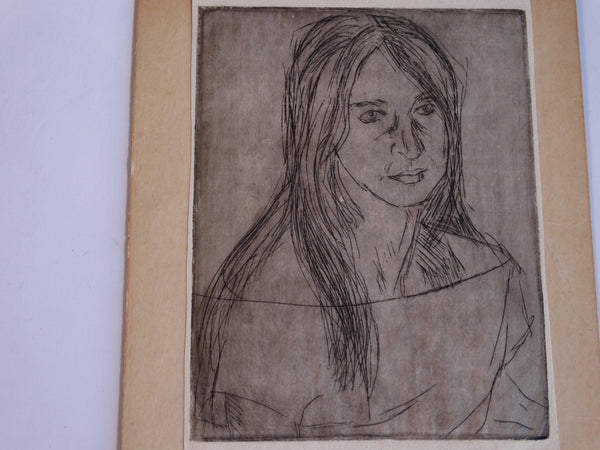 Marie Cofalka - Portrait of a Young Woman - Etching AP1405