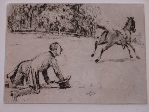 Thomas Hill McKay (1875-1941) The Runaway Horse - Etching AP1430