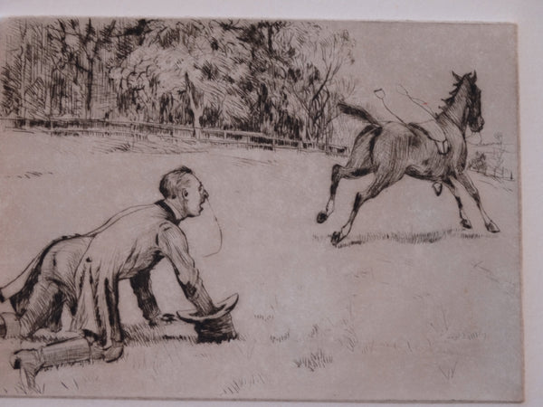Thomas Hill McKay (1875-1941) The Runaway Horse - Etching AP1430