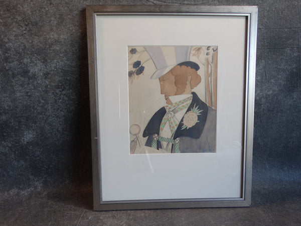 A Young Regency Dandy - Lithograph -1920s AP1454