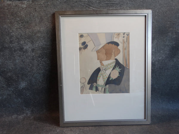 A Young Regency Dandy - Lithograph -1920s AP1454