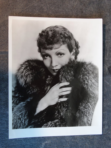 A.L. "Whitey" Shaffer Portrait of Claudette Colbert in Furs AP1478
