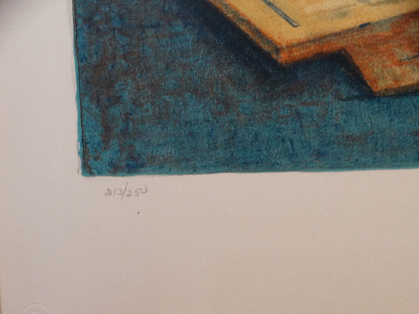 Millard Sheets Lithograph Mexican Travelers AP1538