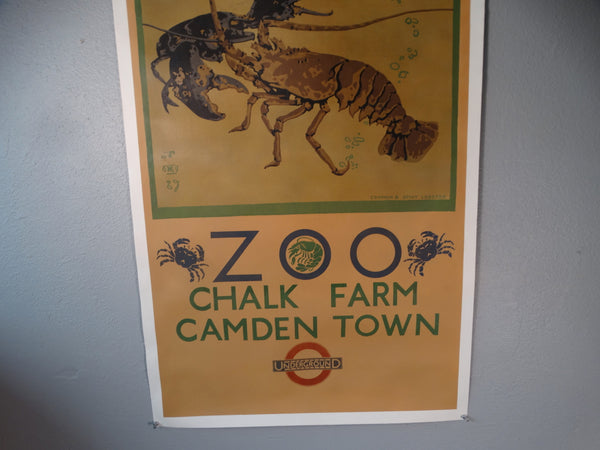 Richard Barrett Talbot Kelly - London Underground Poster - Zoo Chalk Hill Camden Town 1927  AP1548