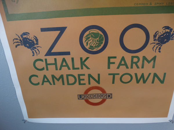Richard Barrett Talbot Kelly - London Underground Poster - Zoo Chalk Hill Camden Town 1927  AP1548