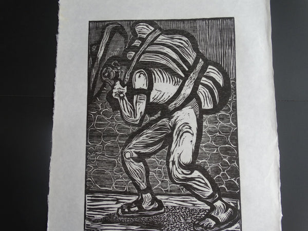 Byron Randall (1918-1999) - Woodcut - 1968 1st Edition- The Porter - AP1566