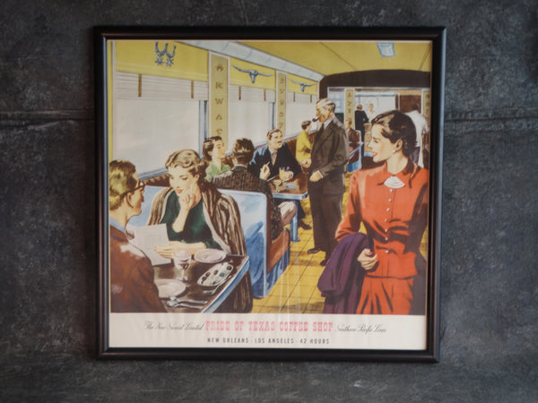 Southern Pacific Sunset Ltd Pride of Texas Coffee Shop Poster AP1579