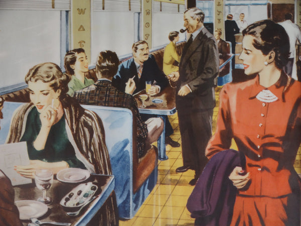 Southern Pacific Sunset Ltd Pride of Texas Coffee Shop Poster AP1579