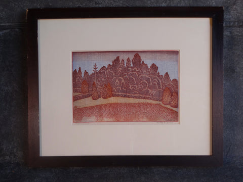 Anders Aldrin (1889- 1970) Block Print - Reflections (PRIVATE COLLECTION) AP1593