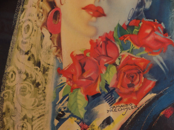 Armando Drechsler (1901-1961) - Lithograph of A Superbly Languid Señorita - 1920s AP1610