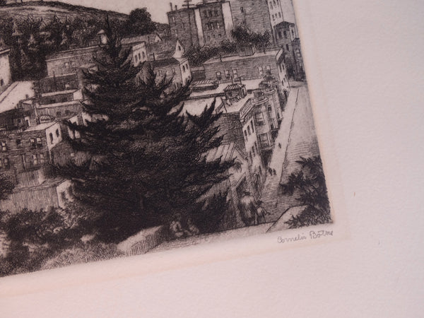 Cornelis Botke (1887-1954) - City Towers - circa 1930s-40s Etching AP1619