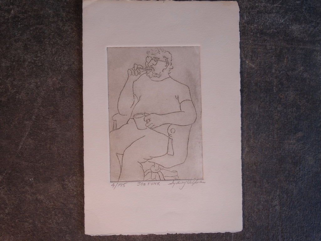 Sydney Helfman (1926-2010) - Portrait of Joe Funk - Etching AP1620