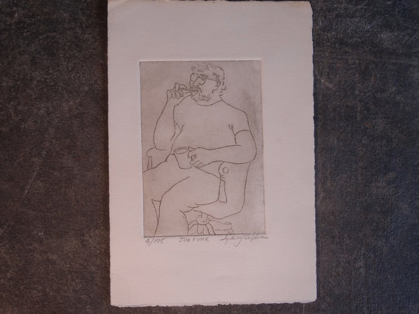 Sydney Helfman (1926-2010) - Portrait of Joe Funk - Etching AP1620
