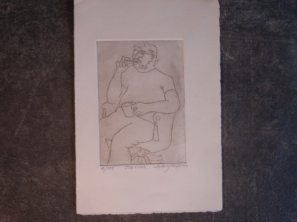 Sydney Helfman (1926-2010) - Portrait of Joe Funk - Etching AP1620