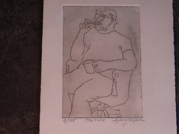 Sydney Helfman (1926-2010) - Portrait of Joe Funk - Etching AP1620